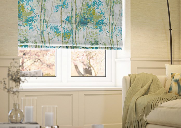 Silver Birch, Larkspur - Roman Blind - Image 5